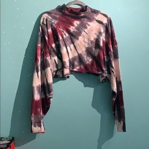 new Aero tie-dye cropped long sleeve tee